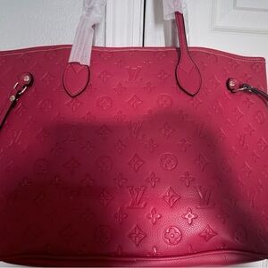 Louis Vuitton Red Embossed Tote